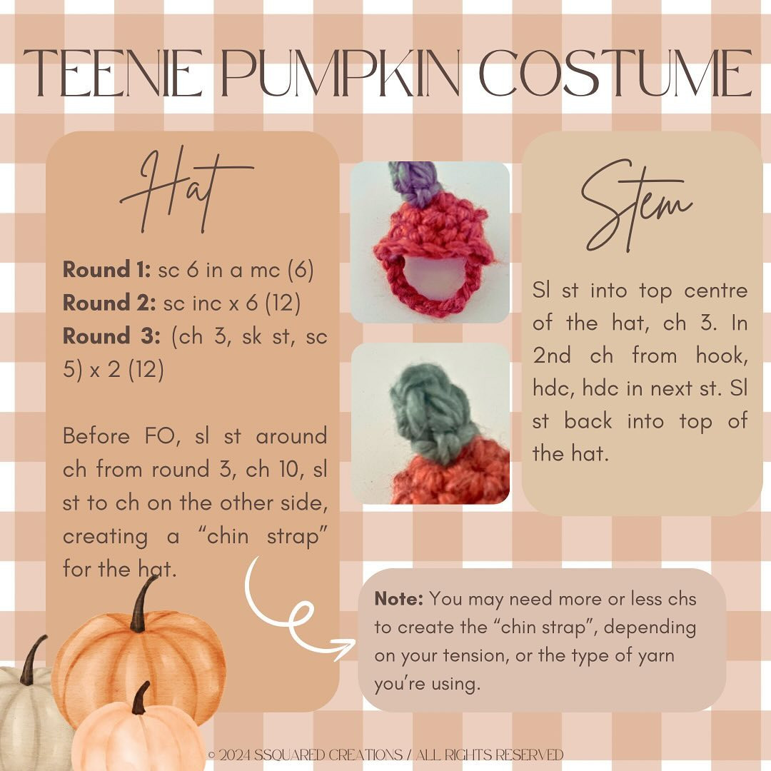 ✨ FREE TEENIE PUMPKIN COSTUME PATTERN ✨