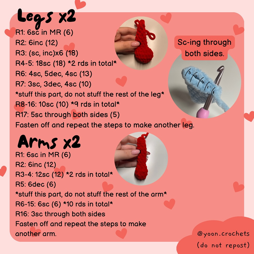 little heart guy crochet pattern low sew