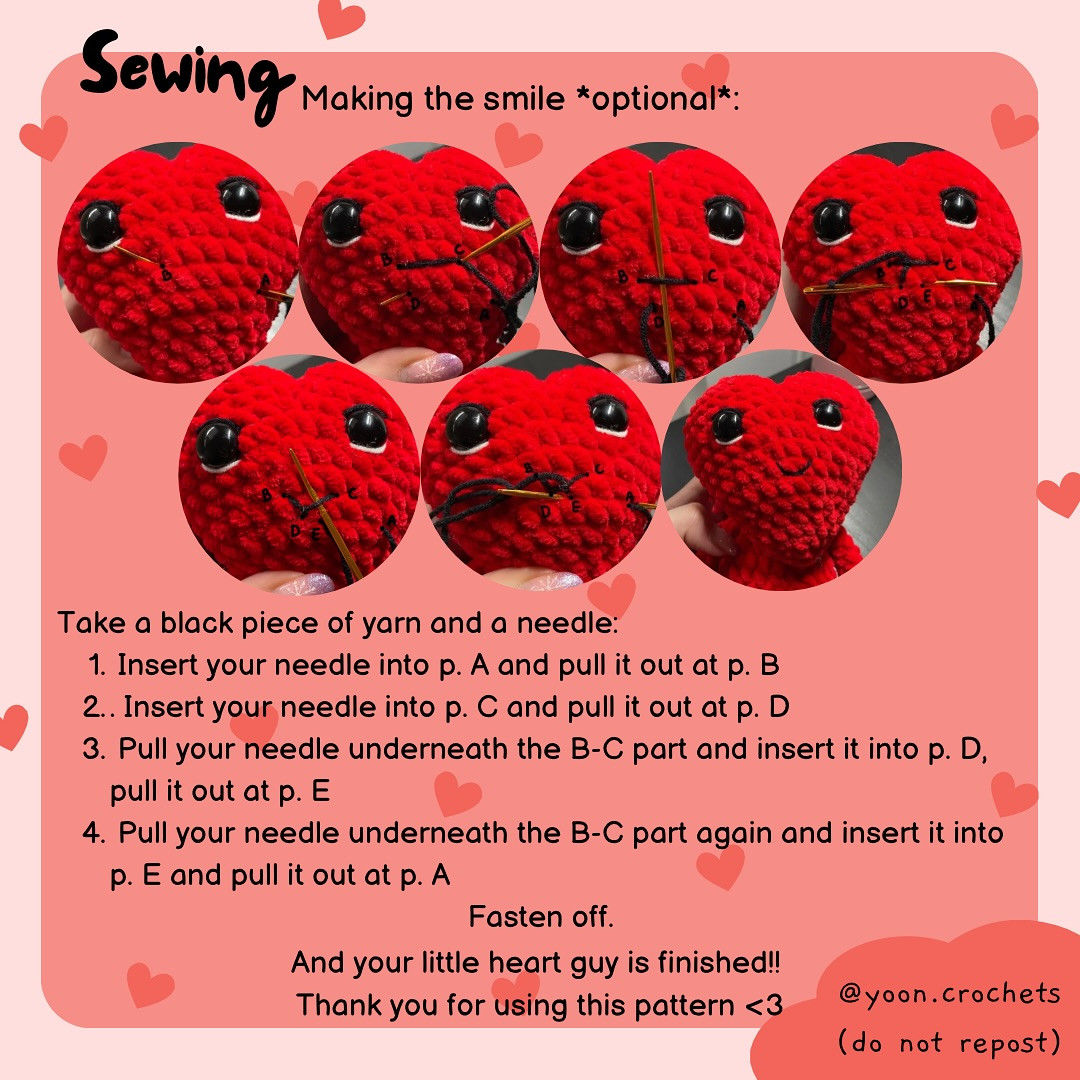 little heart guy crochet pattern low sew