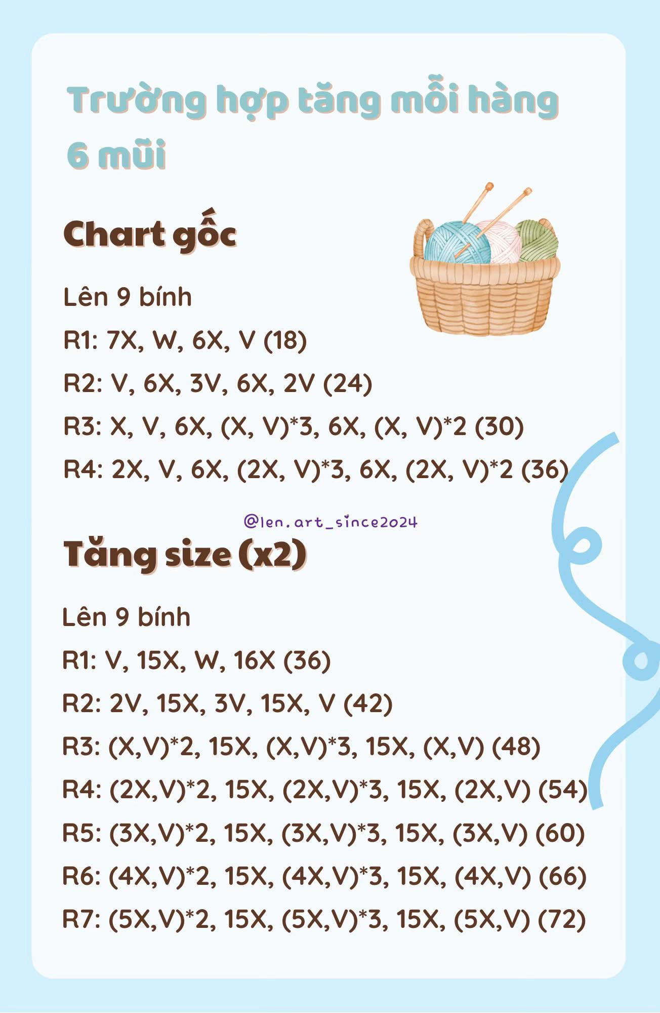 mẹo tăng size móc len part 2