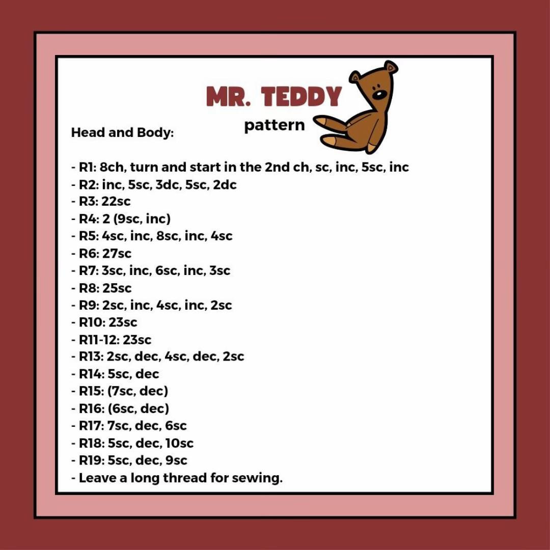 mr. teddy pattern