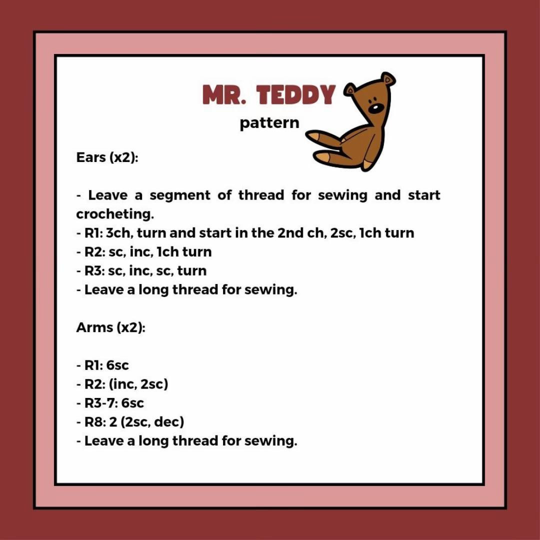 mr. teddy pattern