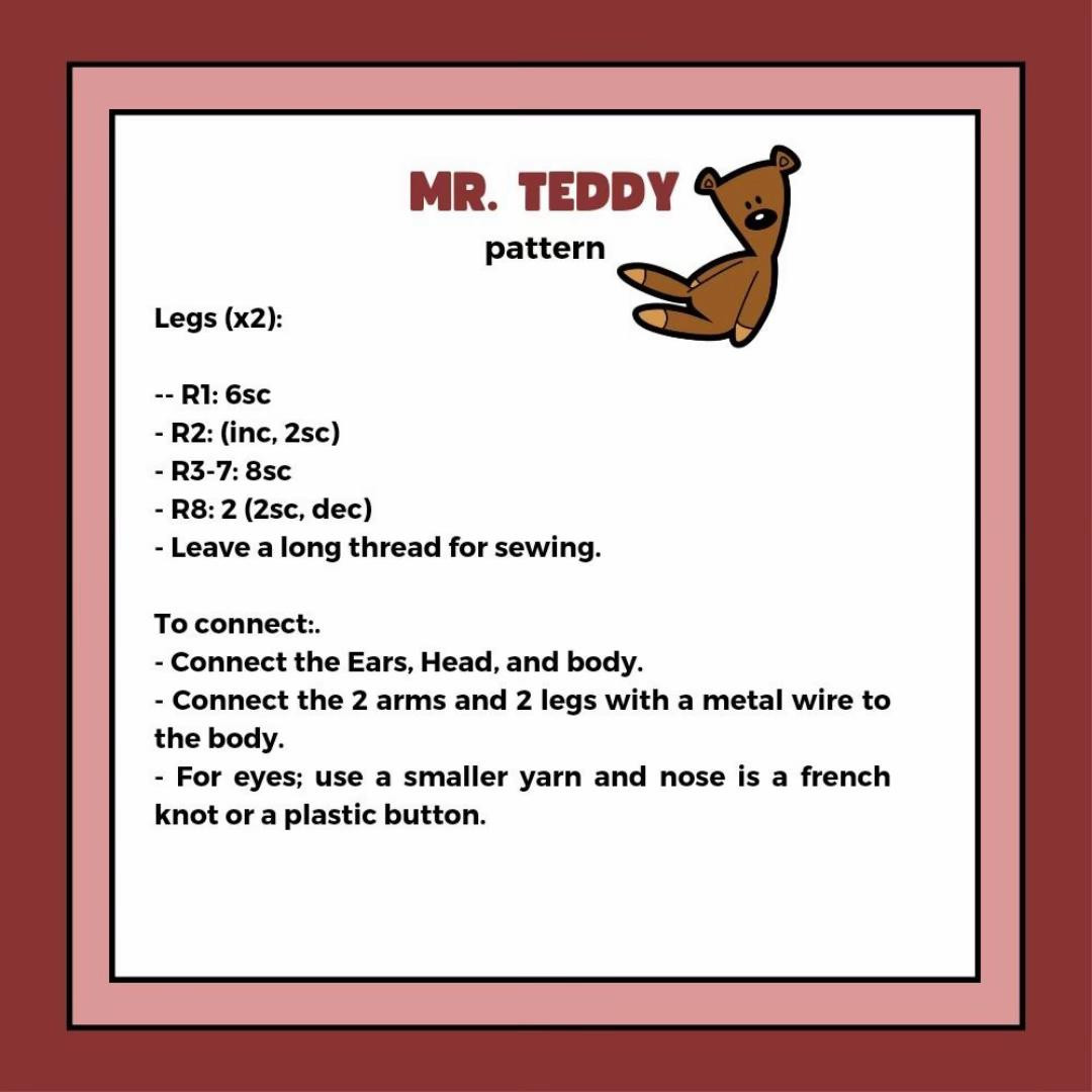 mr. teddy pattern