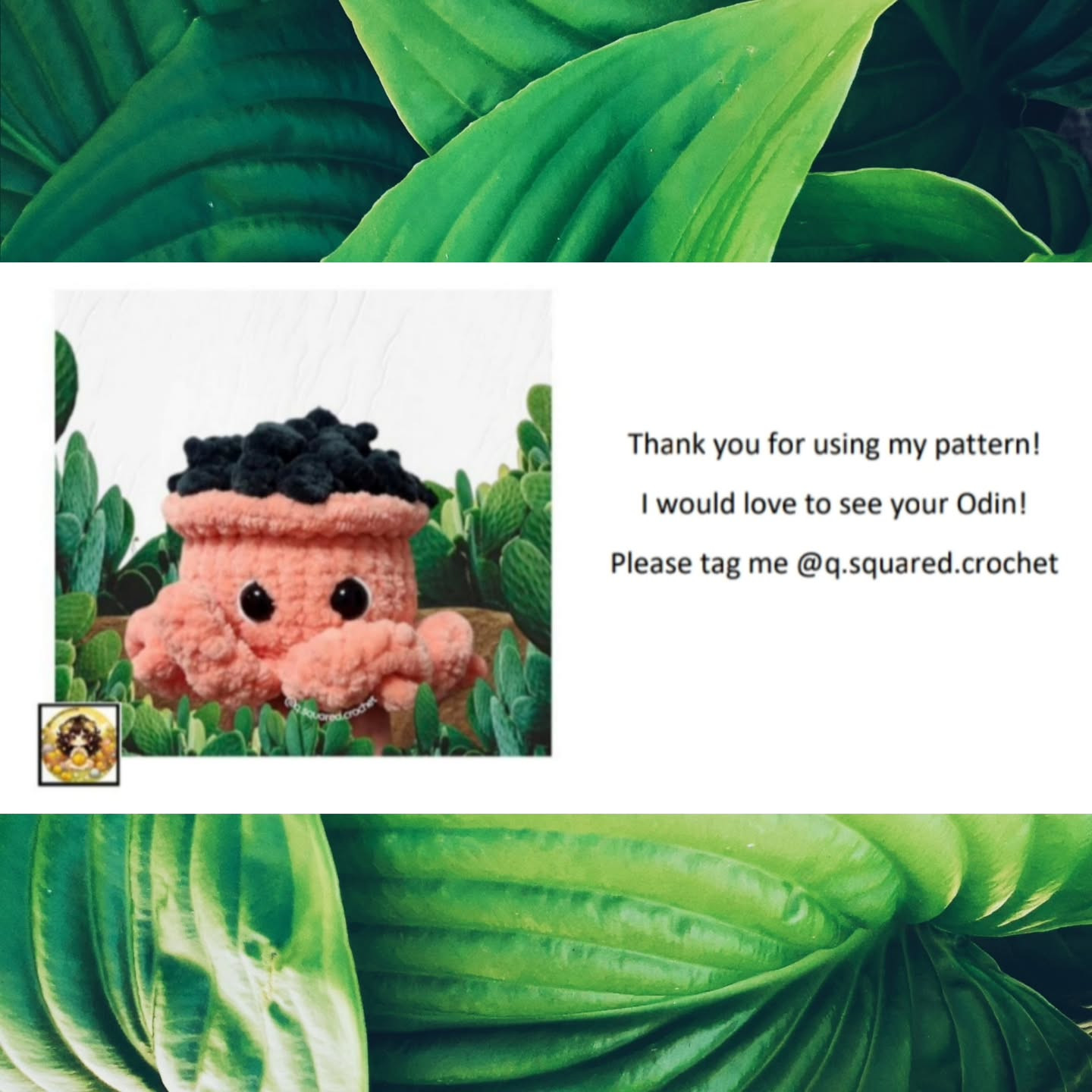 no sew odin the octopus planter pot crochet pattern