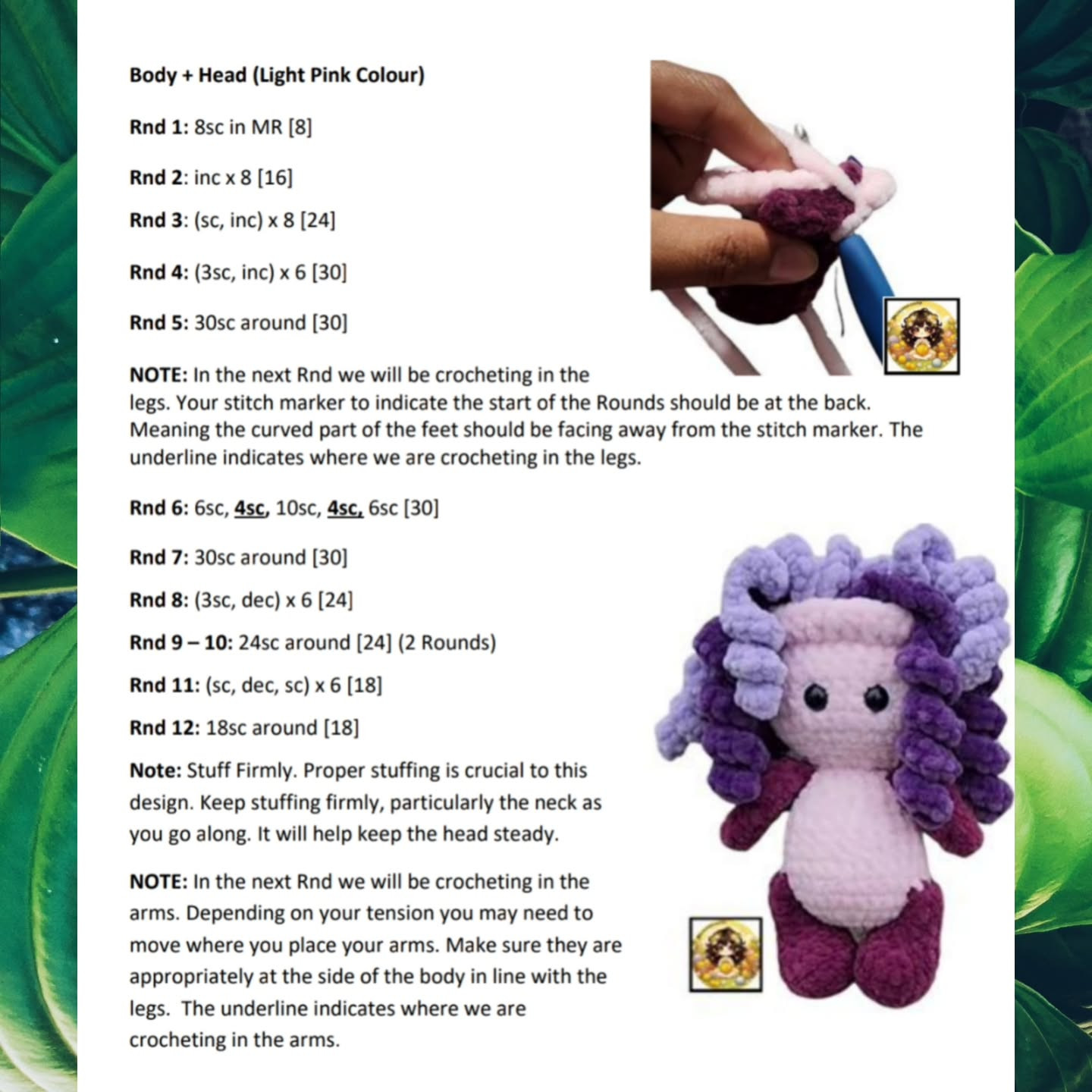 no sew persephone the plant pal crochet pattern