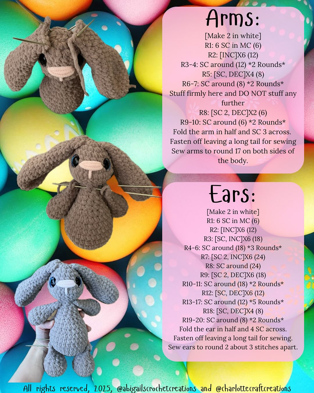 poppy the peep and misty the bunny free crochet pattern