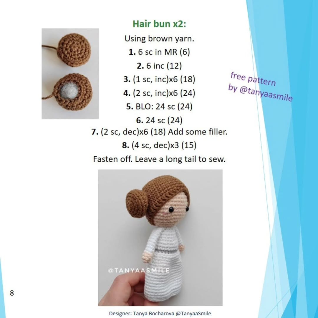 Princess Leia 🤍
FREE CROCHET PATTERN!