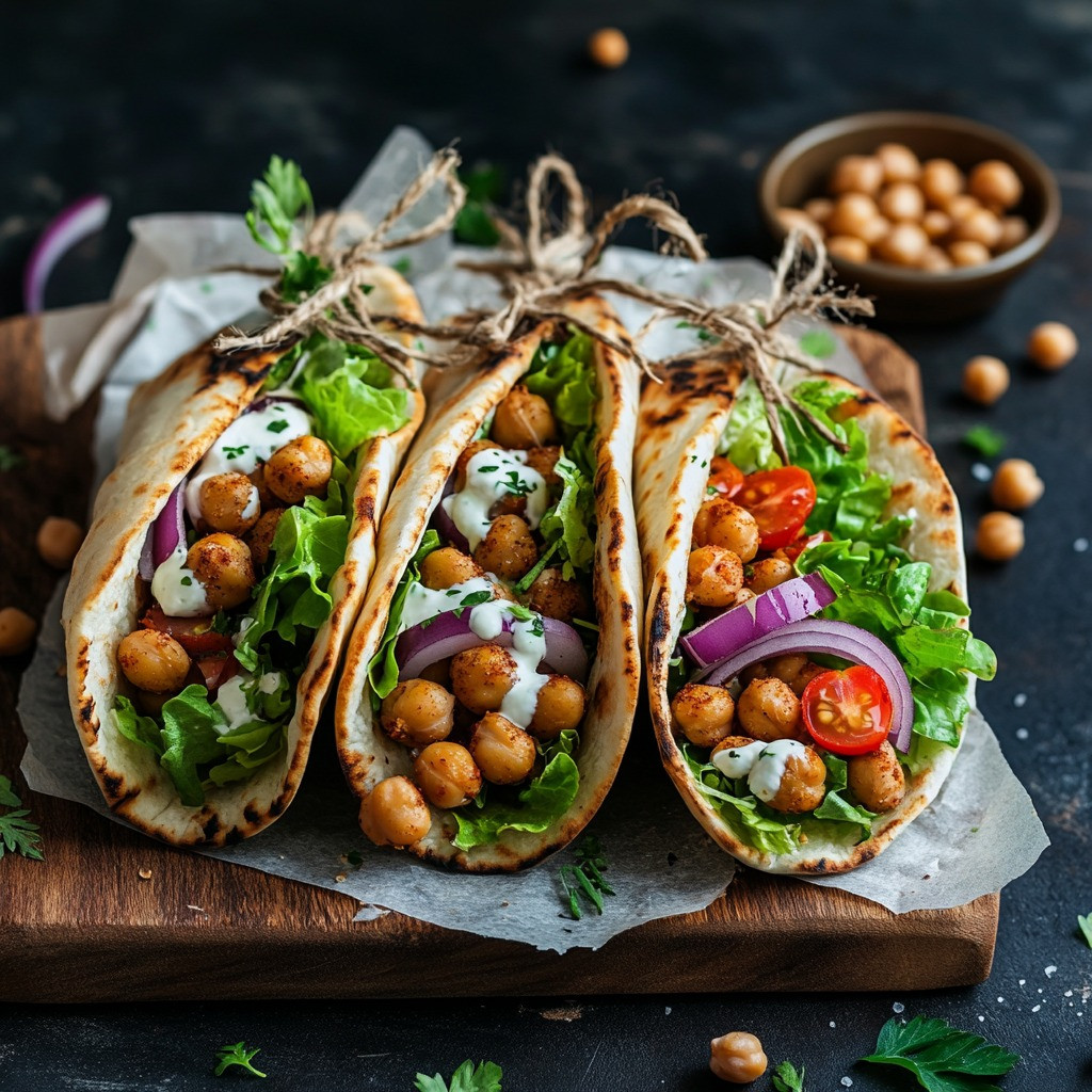 Spicy Buffalo Chickpea Wraps