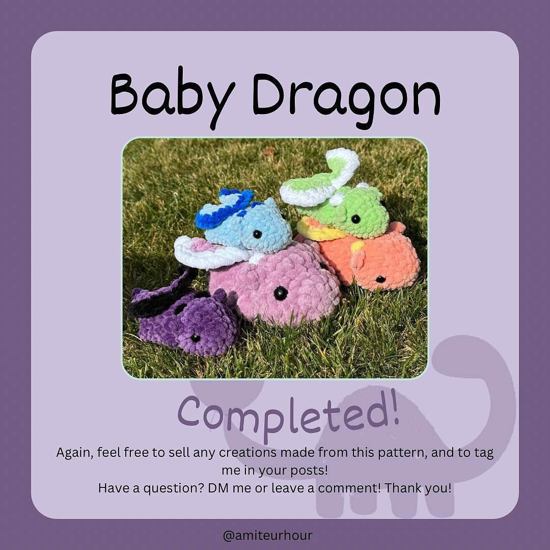baby dragon free pattern amigurumi