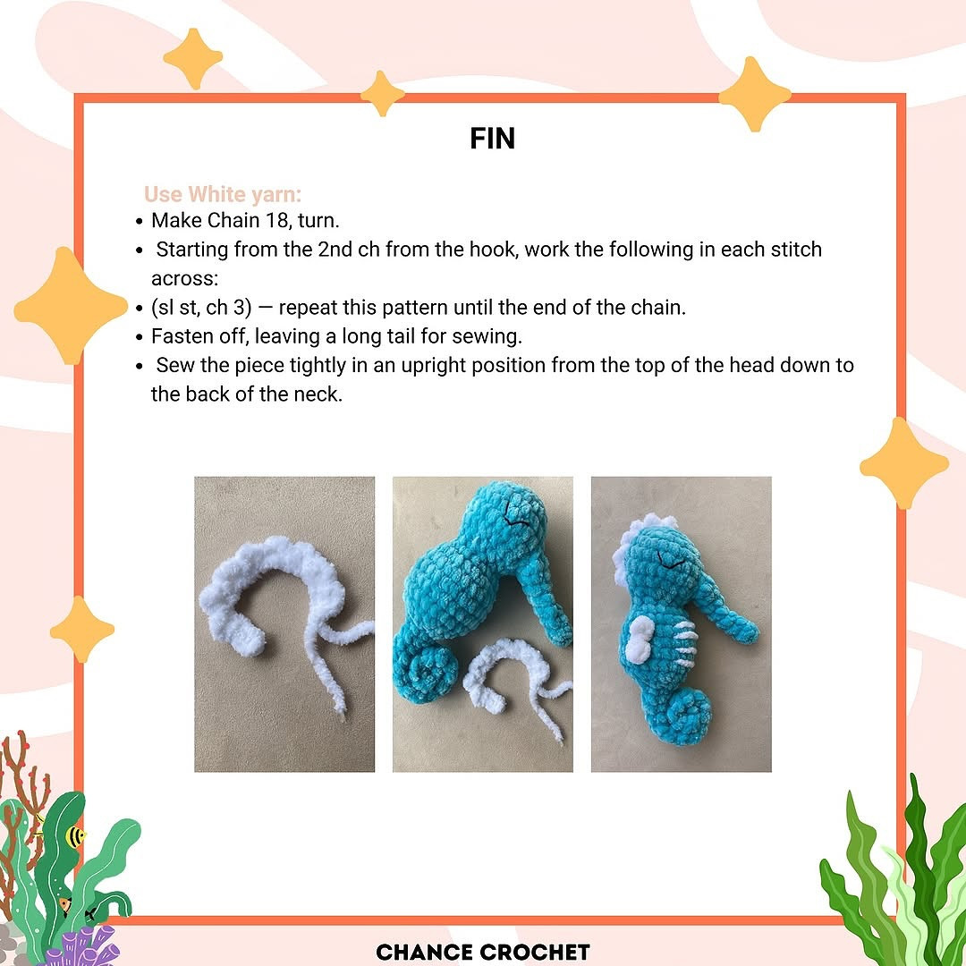 blue seahorse crochet pattern