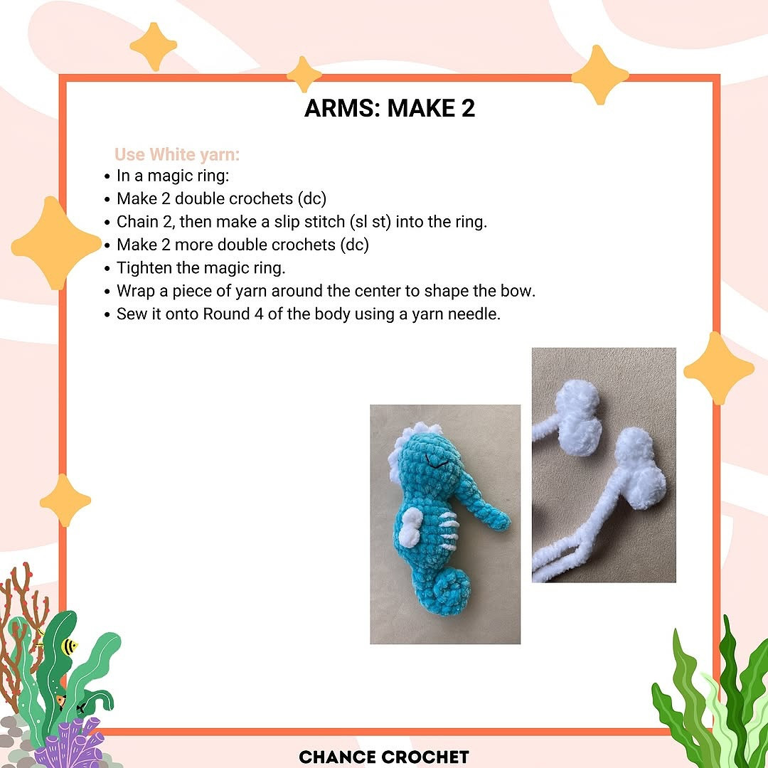blue seahorse crochet pattern