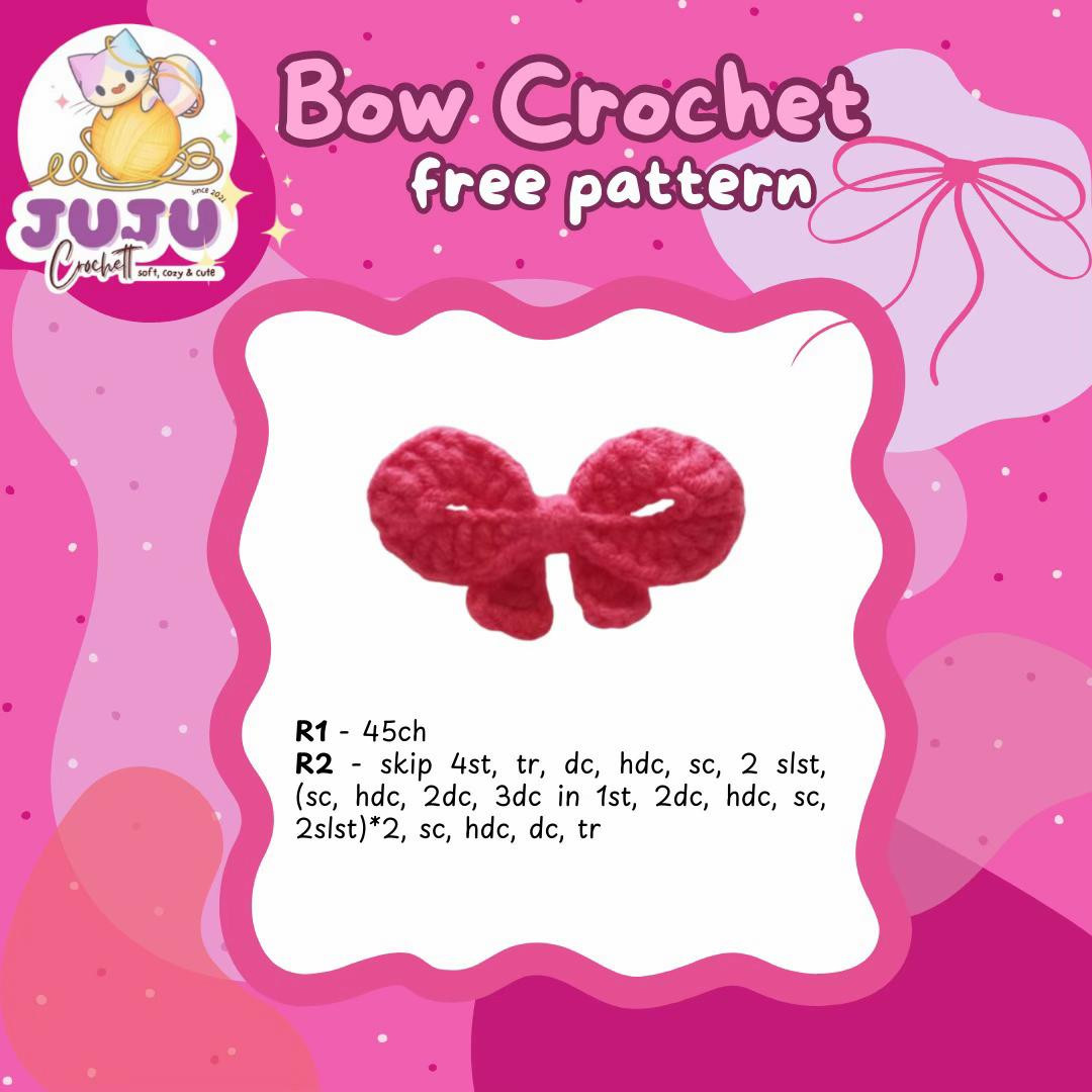 bow crochet free pattern