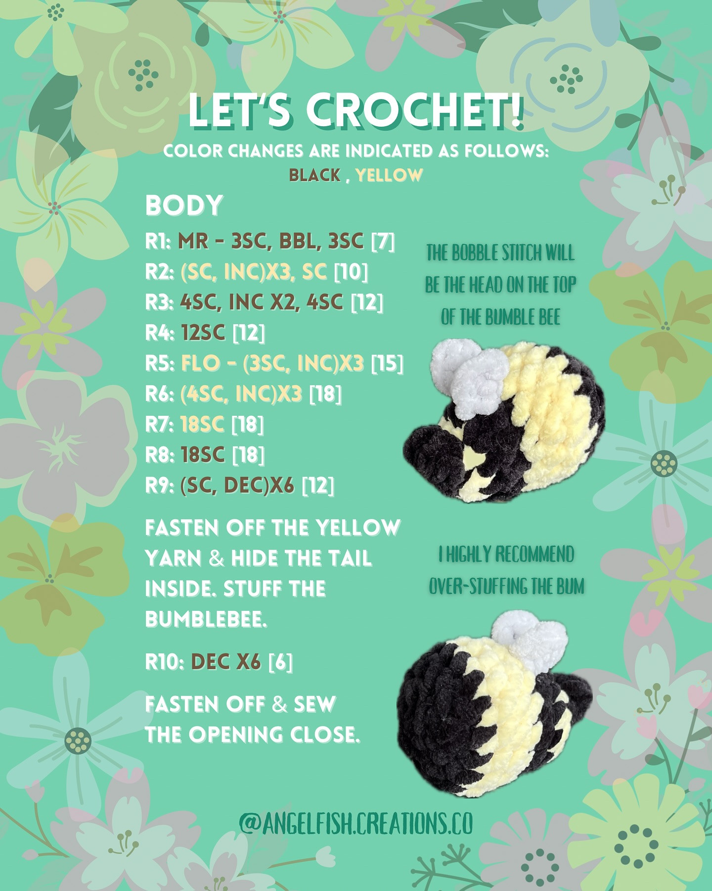 bumble the bee free companion crochet pattern