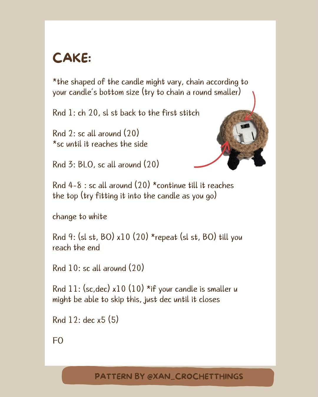 candle cake free pattern 🕯️🎂 FREE PATTERN Candle Cake!! 🍰