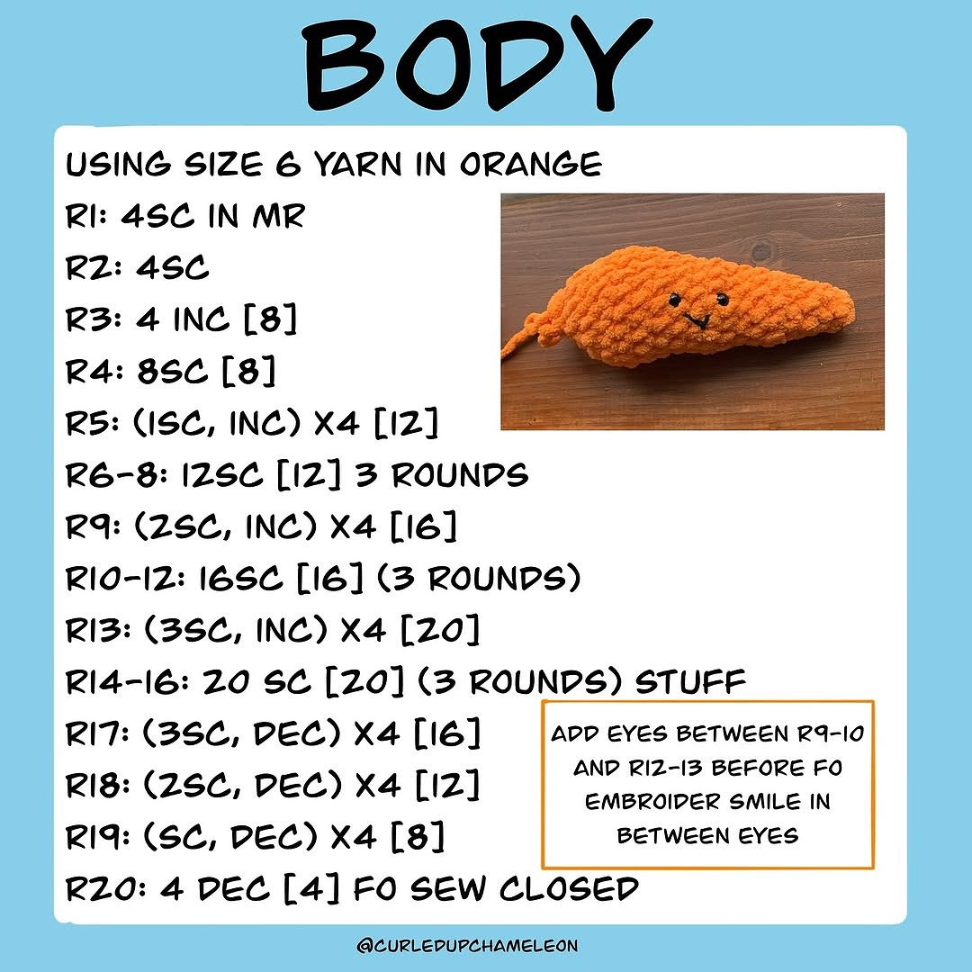 carol the carrot free crochet pattern