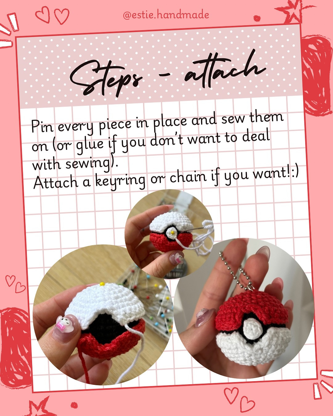 Catch this FREE pokeball bag charm pattern! 🔴⚫️⚪️