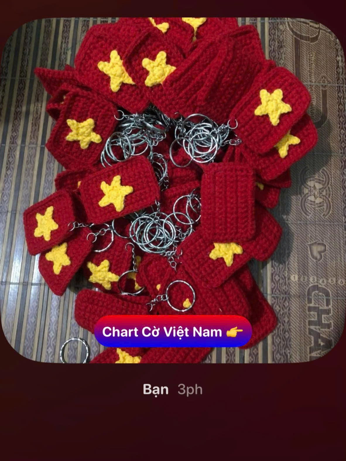 chart bánh kem dâu tây, chart móc cờ đỏ sao vàng. chart máy phát nhạc, chart kẹp tóc cherry, chart pudelpoo ghost dog