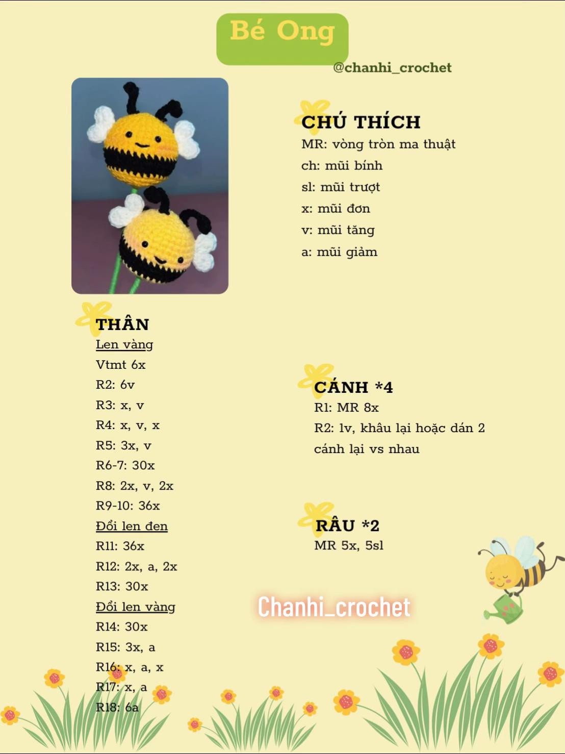 chart bé ong