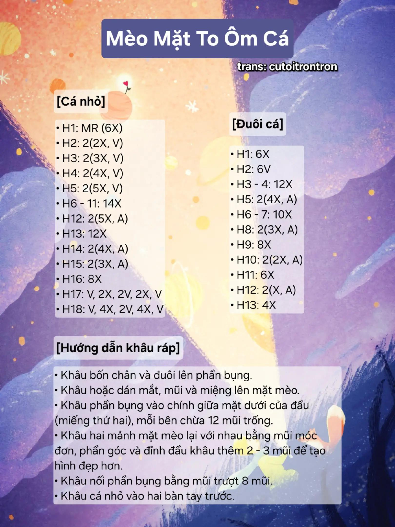 chart mèo mặt to ôm cá