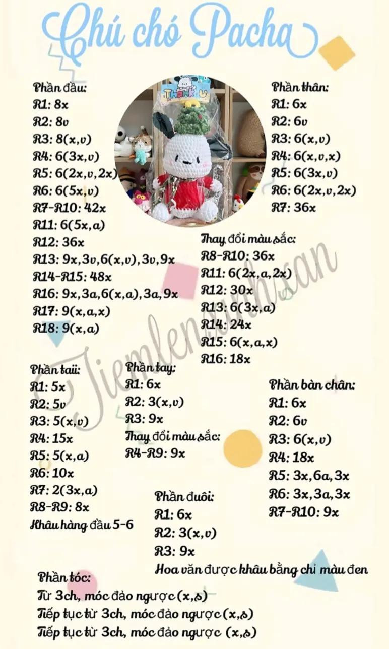 chart móc mèo bánh mì