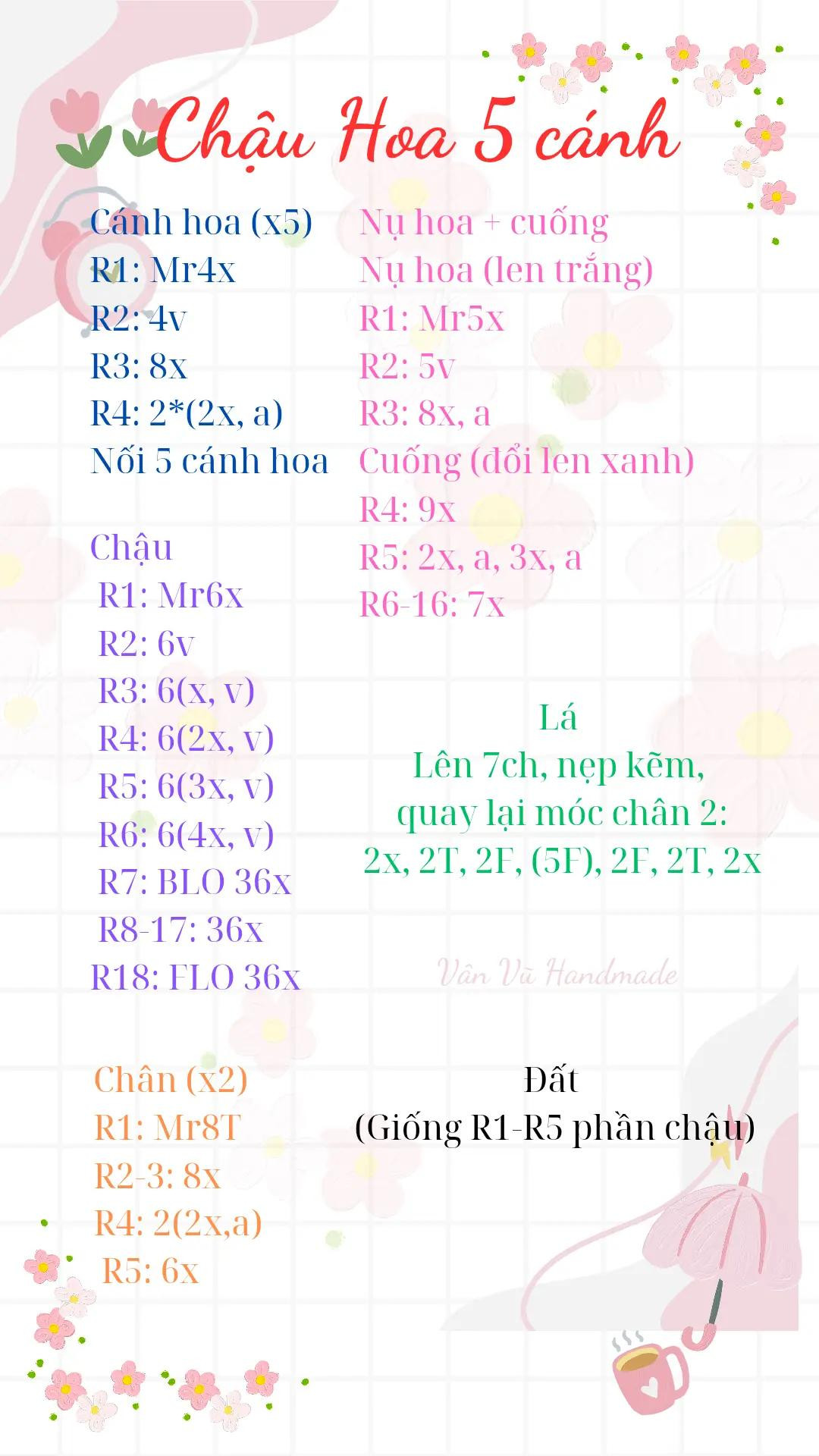 Chậu hoa 5 cánh