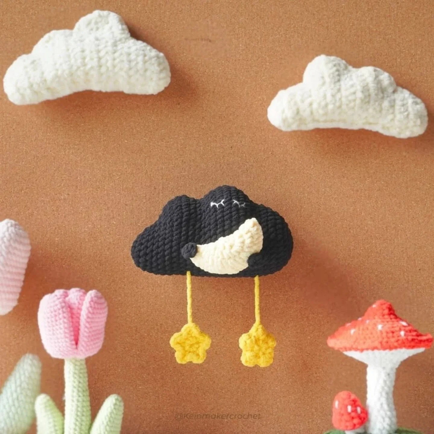 cloud and moon crochet pattern