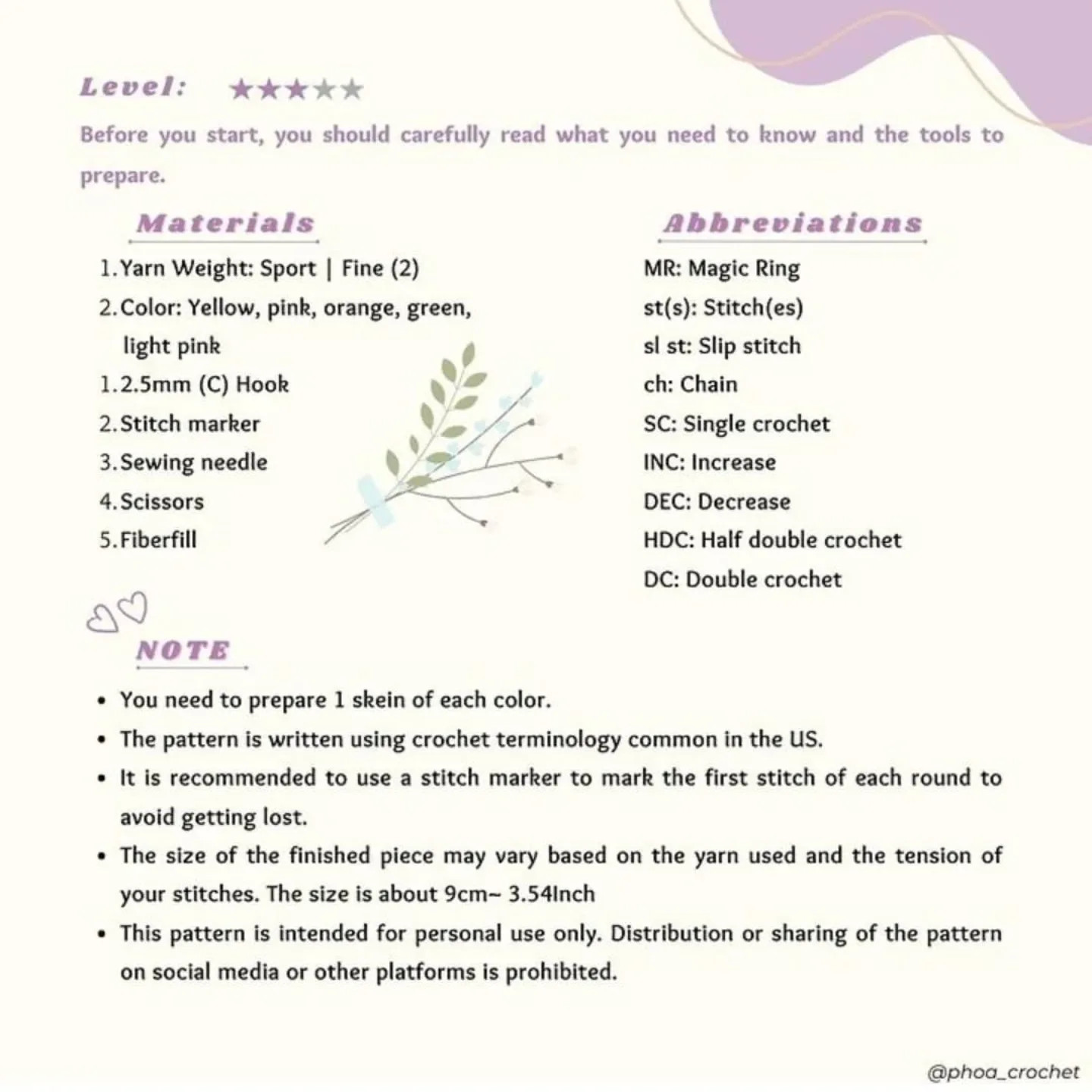 crochet bouquet pattern