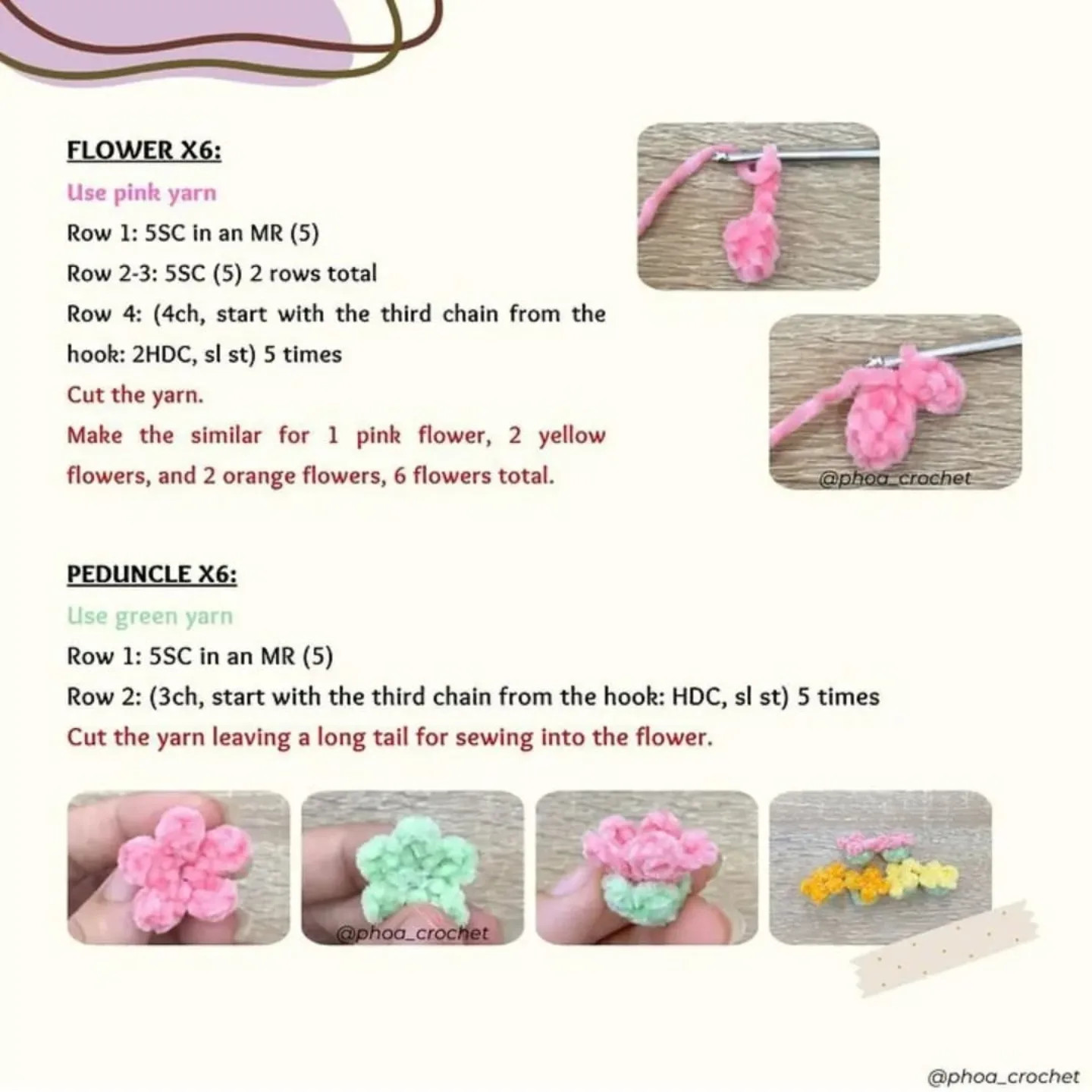 crochet bouquet pattern