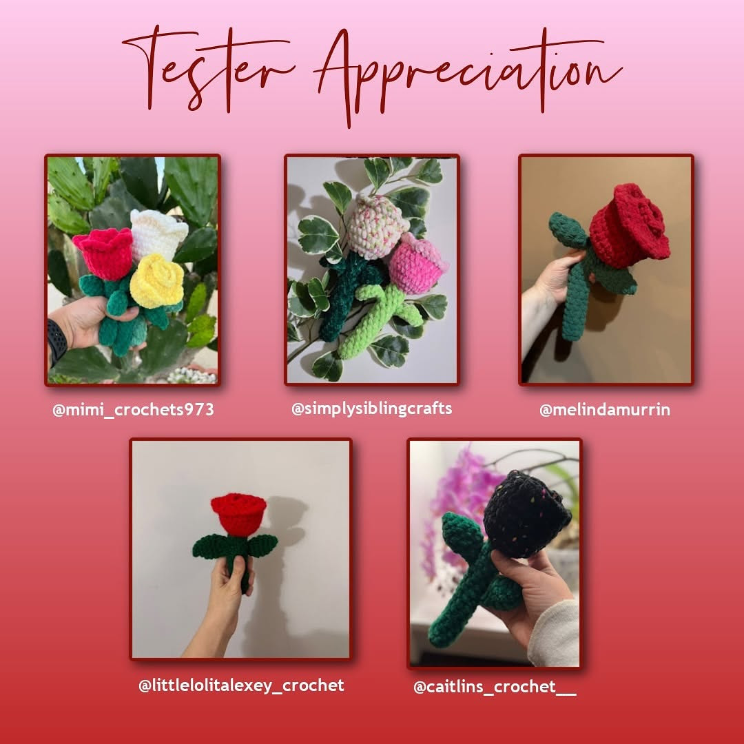 crochet rose pattern