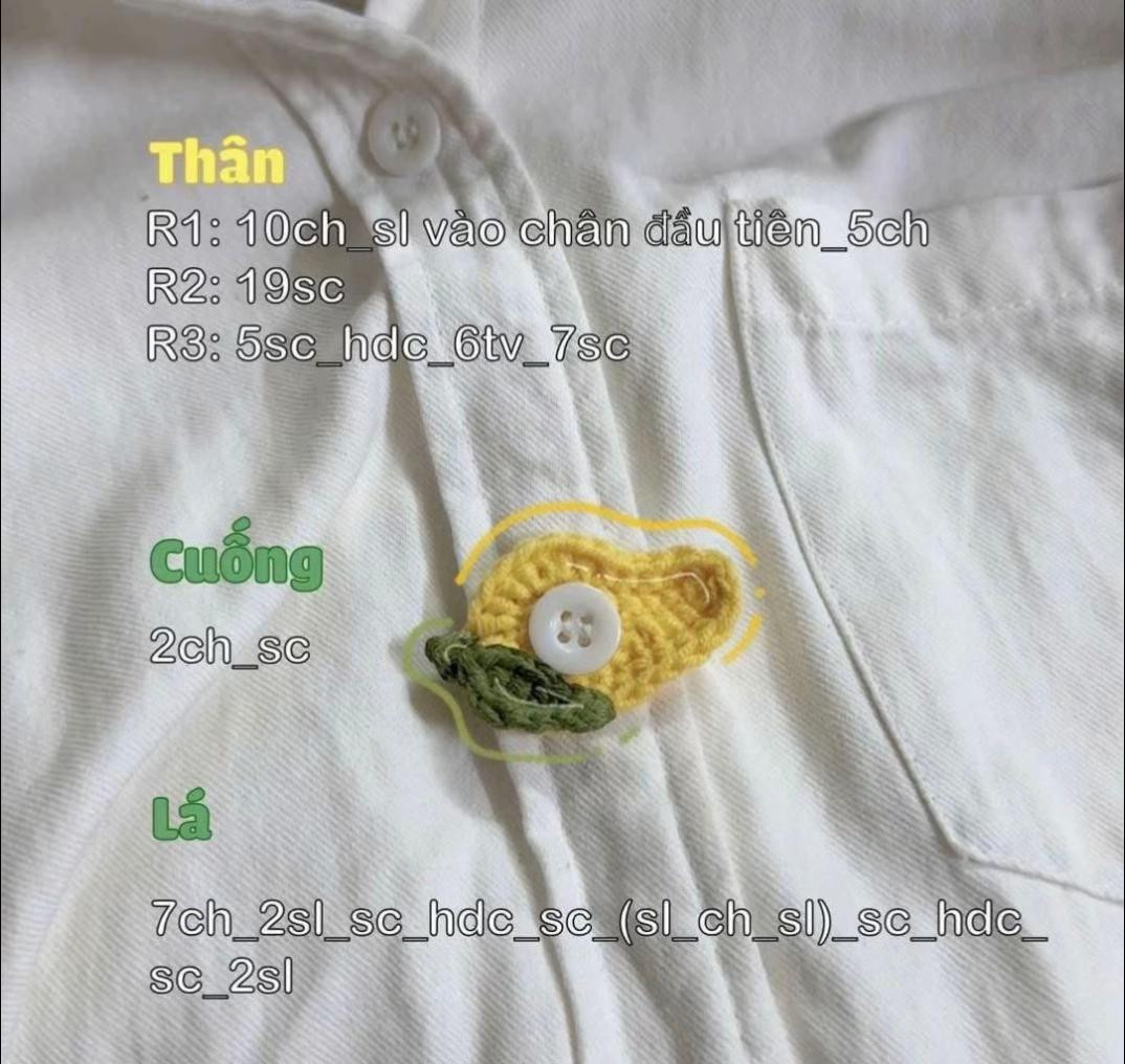 cúc áo, chuối, cà chua, soài, kiwi, cam, cà tím.