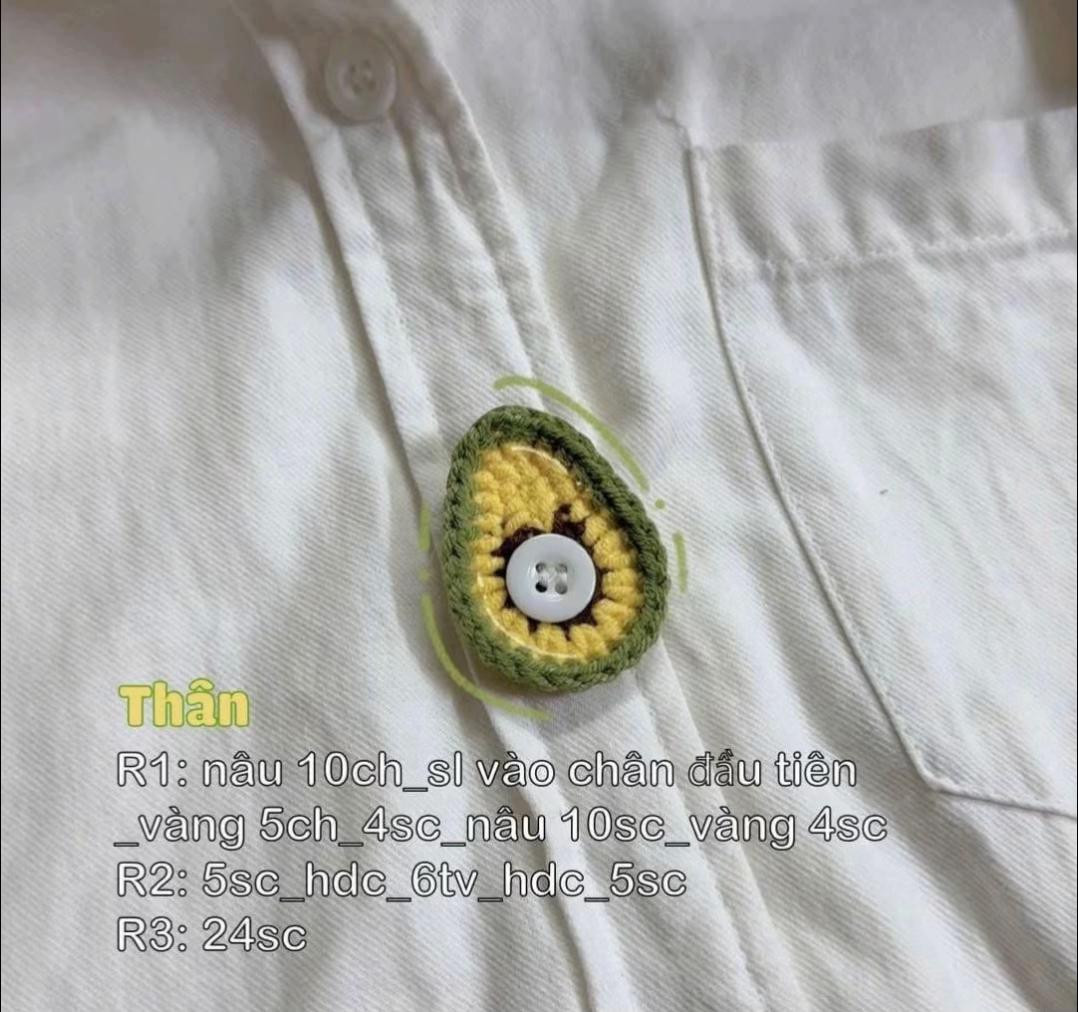 cúc áo, chuối, cà chua, soài, kiwi, cam, cà tím.