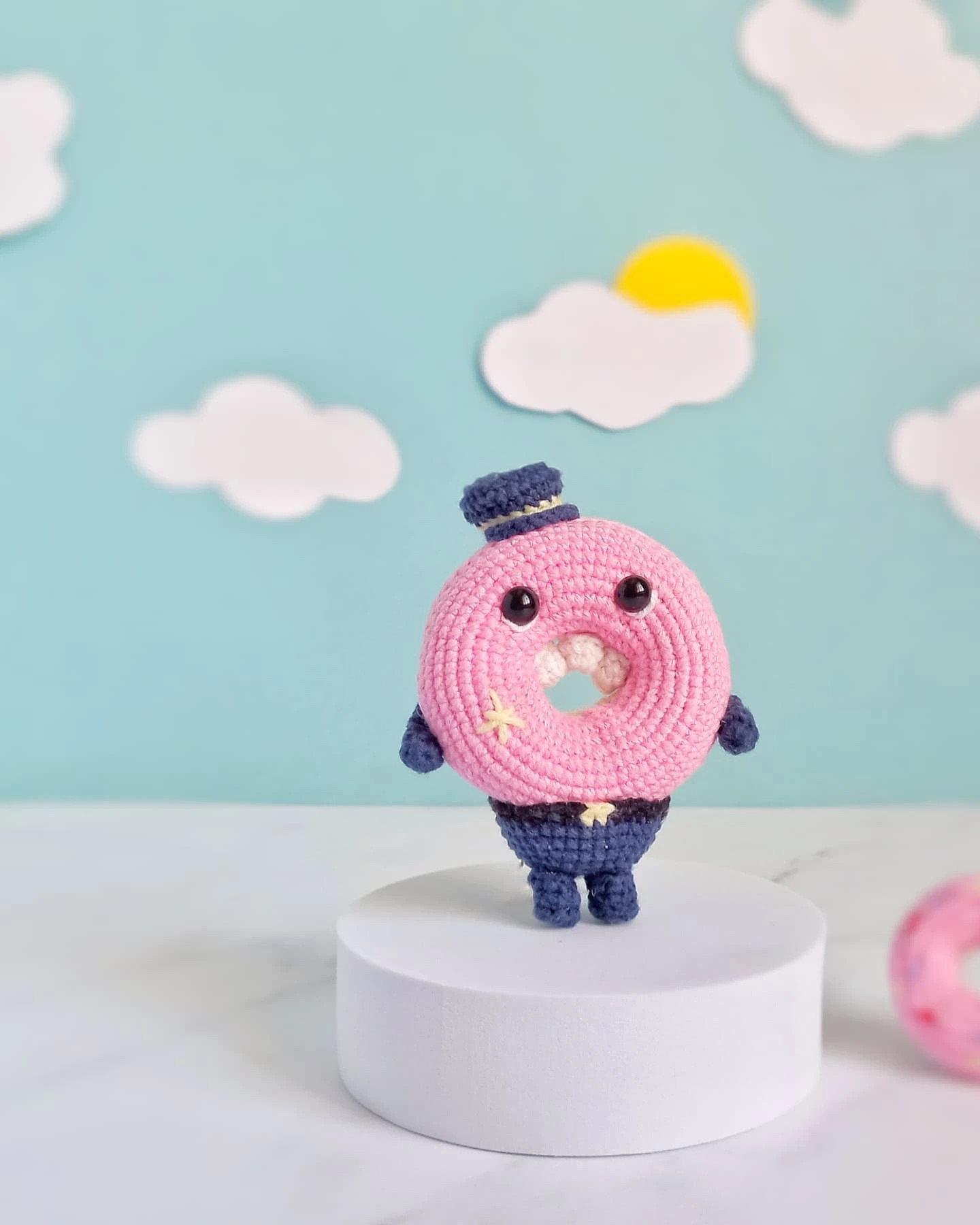 Donut sheriff is April's free pattern !! Did you get the pattern ?