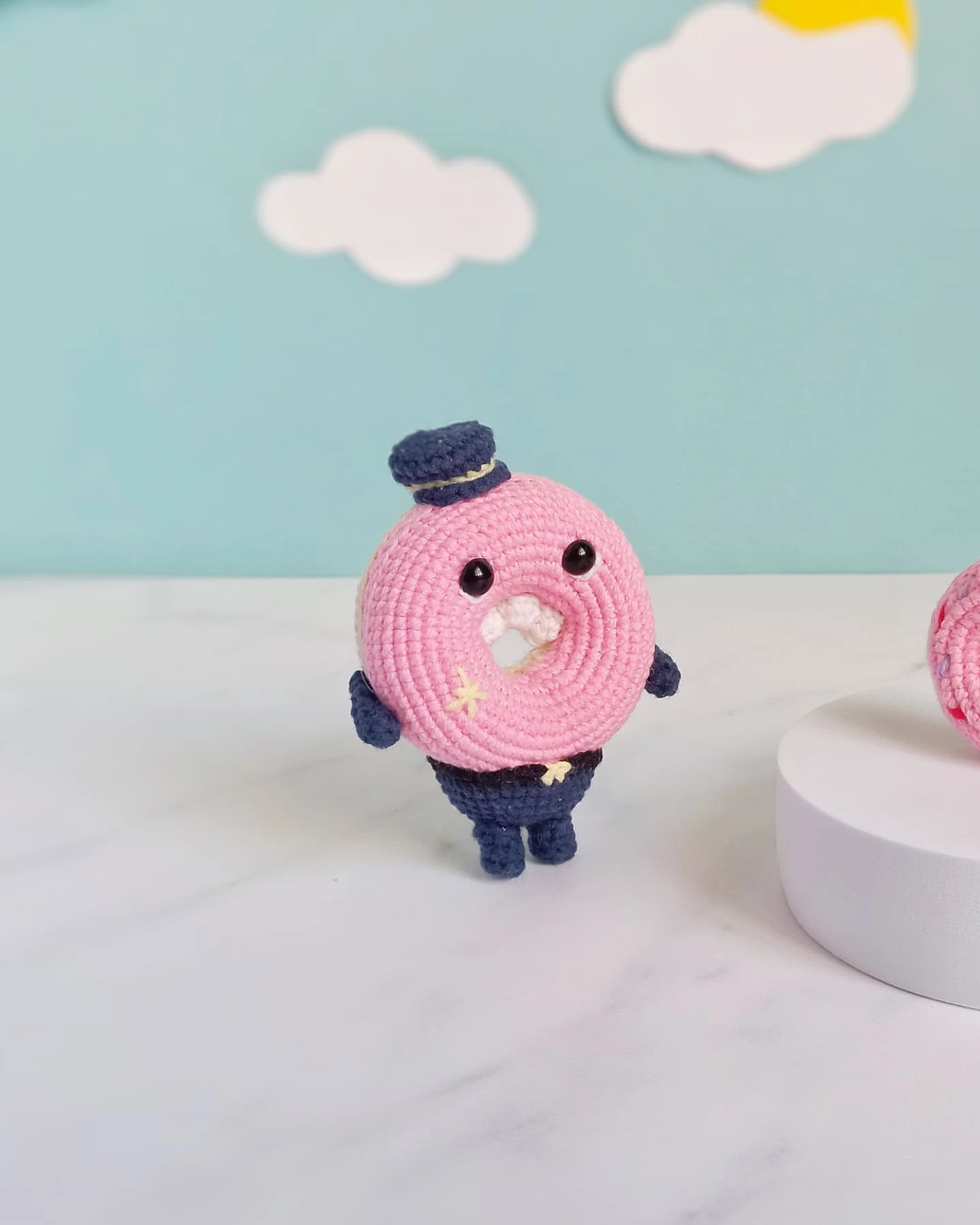 Donut sheriff is April's free pattern !! Did you get the pattern ?