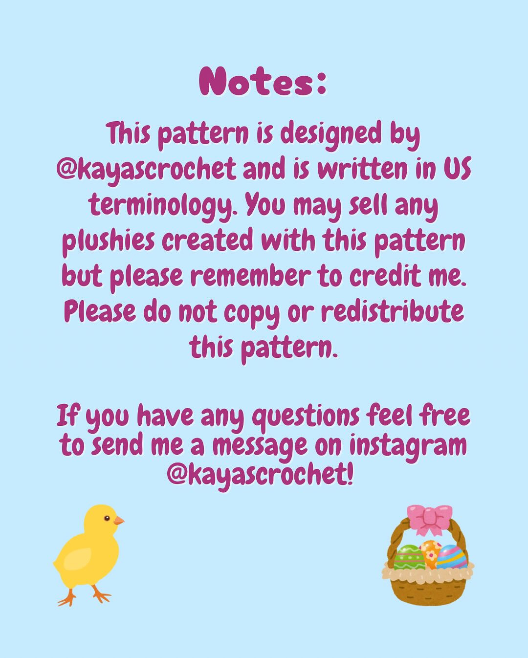 easter chick pattern