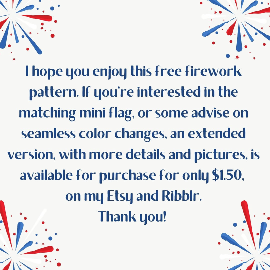 Firecracker crochet pattern