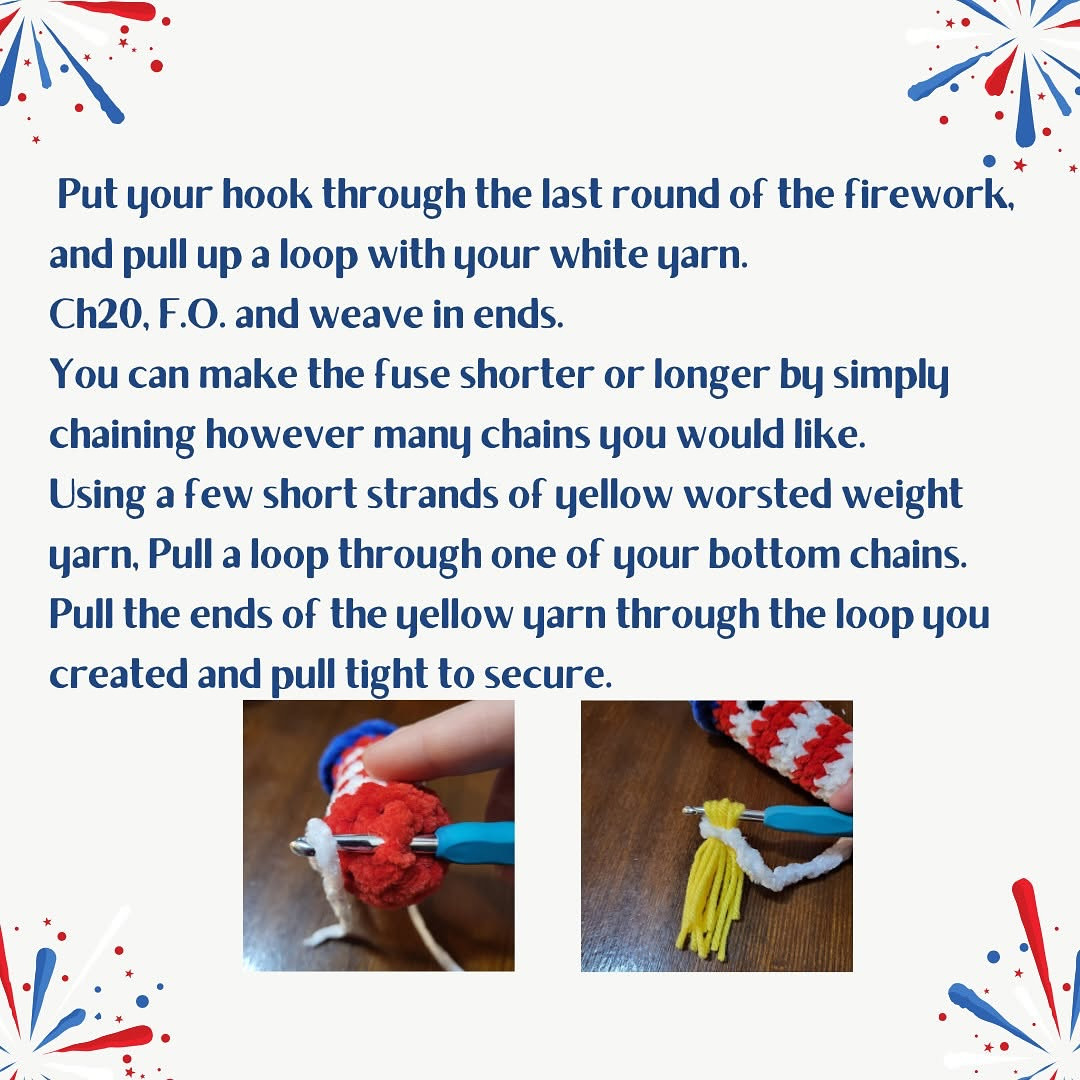 Firecracker crochet pattern