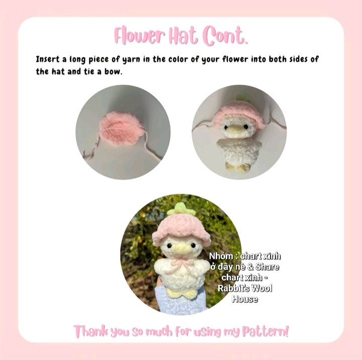 flower duckling crochet pattern