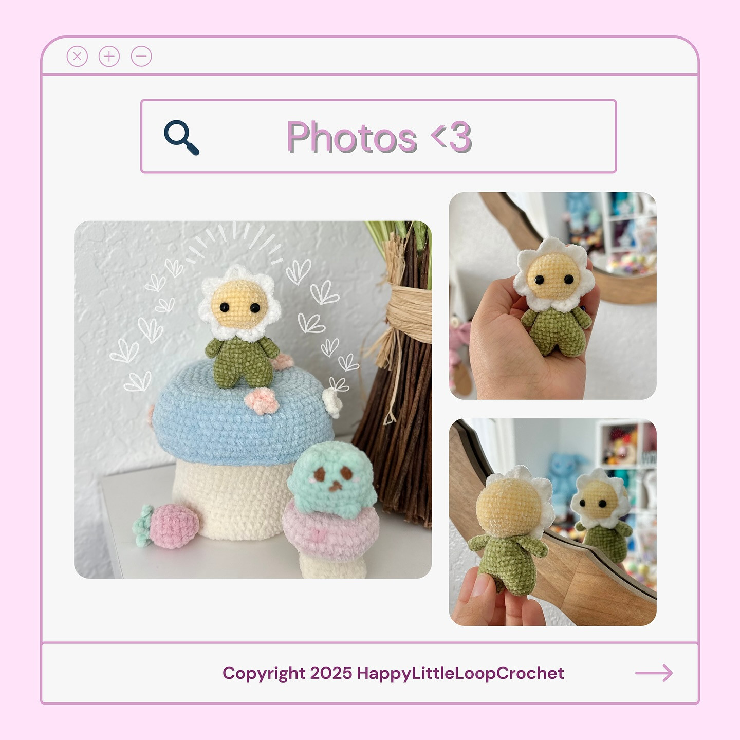 free crochet pattern flower friend, 🌼🤍 Oopsie Daisy Flower 🤍🌼