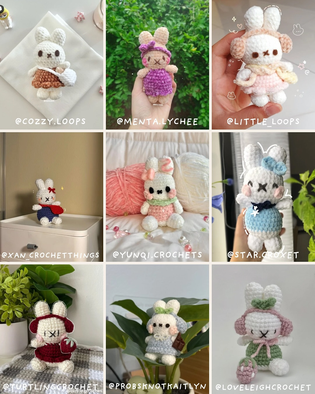 Free crochet pattern for Little Miffy🐰🎀🍨₊˚⊹♡