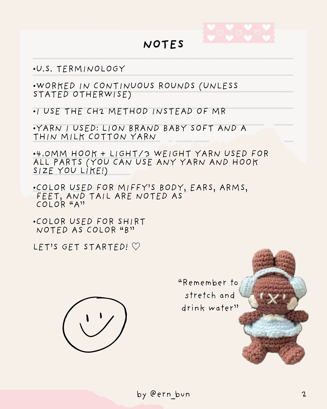 Free crochet pattern for Little Miffy🐰🎀🍨₊˚⊹♡