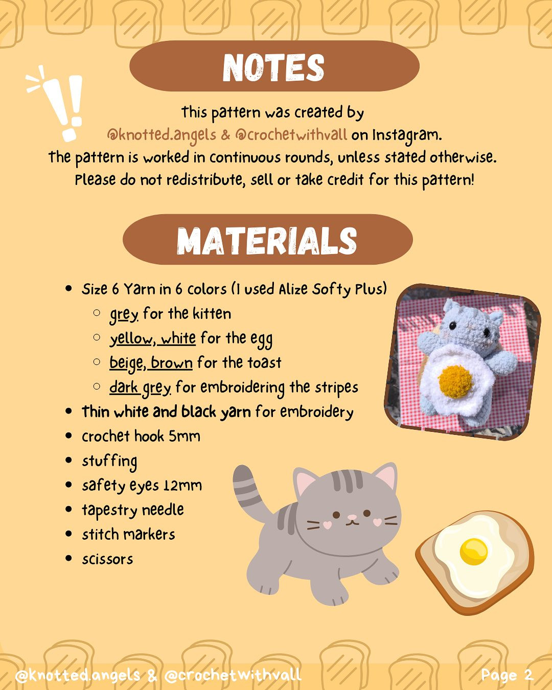 FREE NO-SEW TOASTY THE KITTEN🍞🐈‍⬛