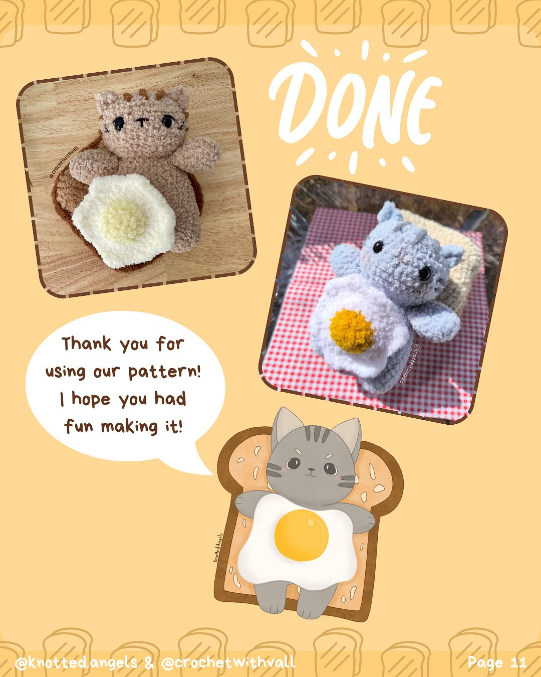 FREE NO-SEW TOASTY THE KITTEN🍞🐈‍⬛