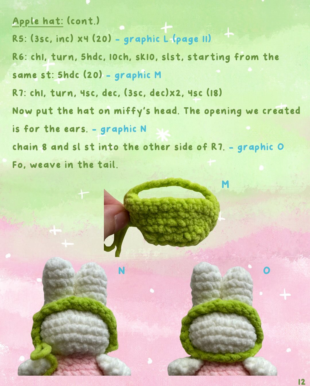 free pattern apple miffy