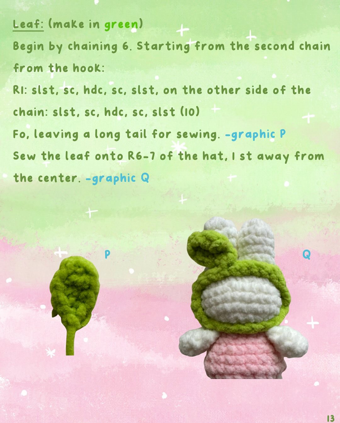 free pattern apple miffy