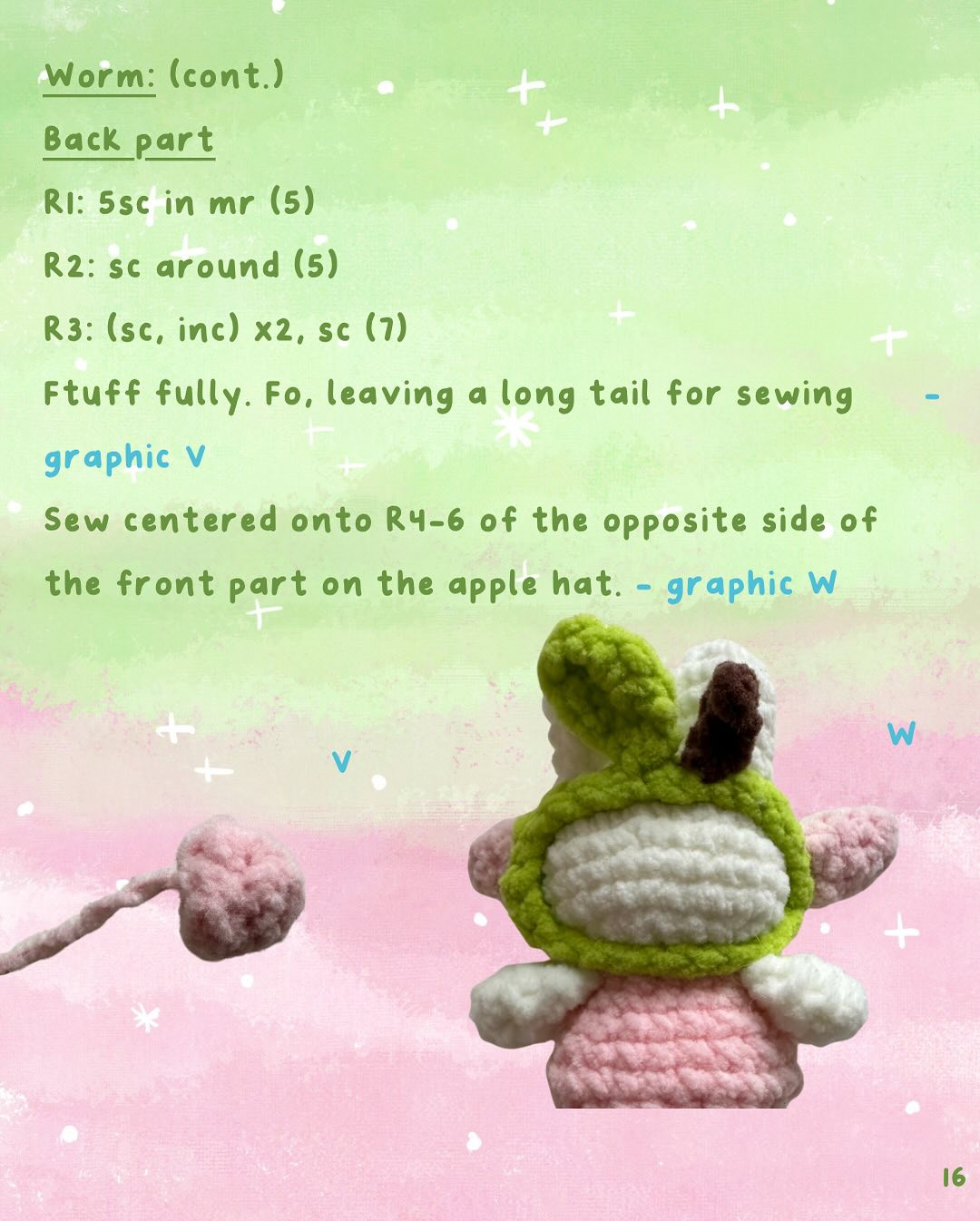 free pattern apple miffy