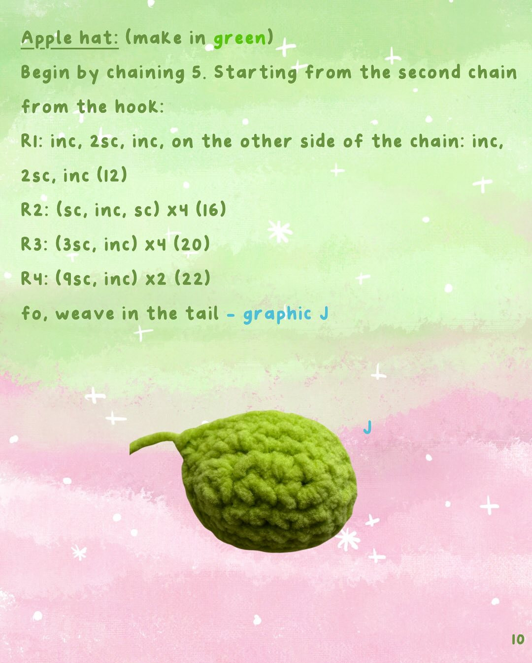 free pattern apple miffy
