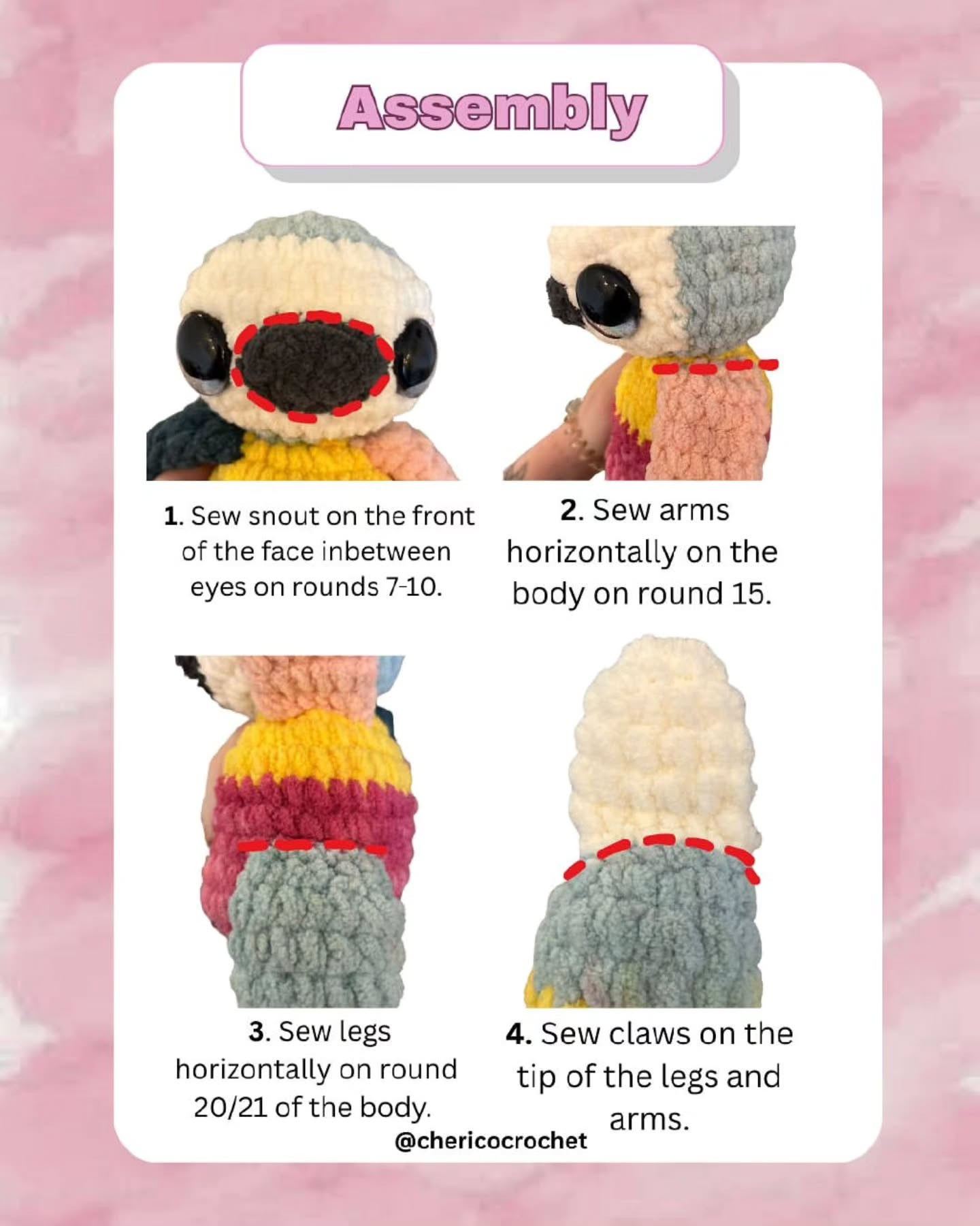 free pattern baby sloth crochet pattern
