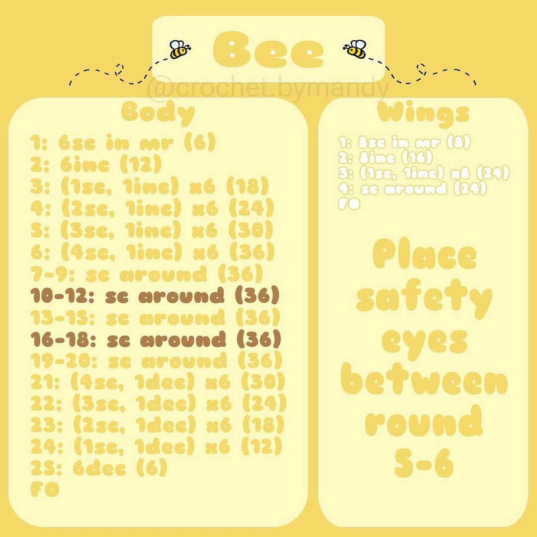 free pattern bee crochet
