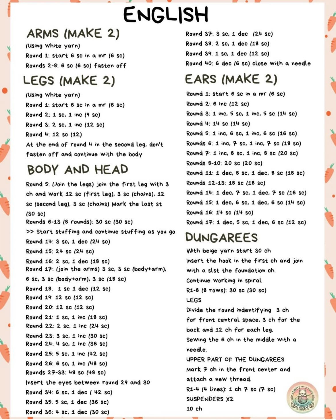 free pattern bunny rabbit