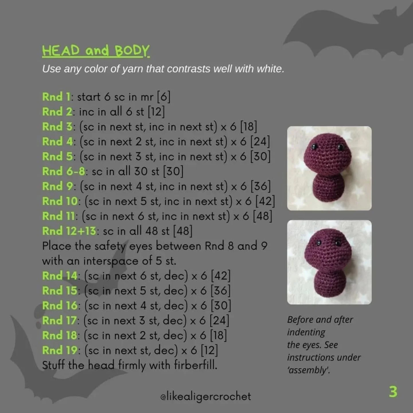 free pattern chip the bat